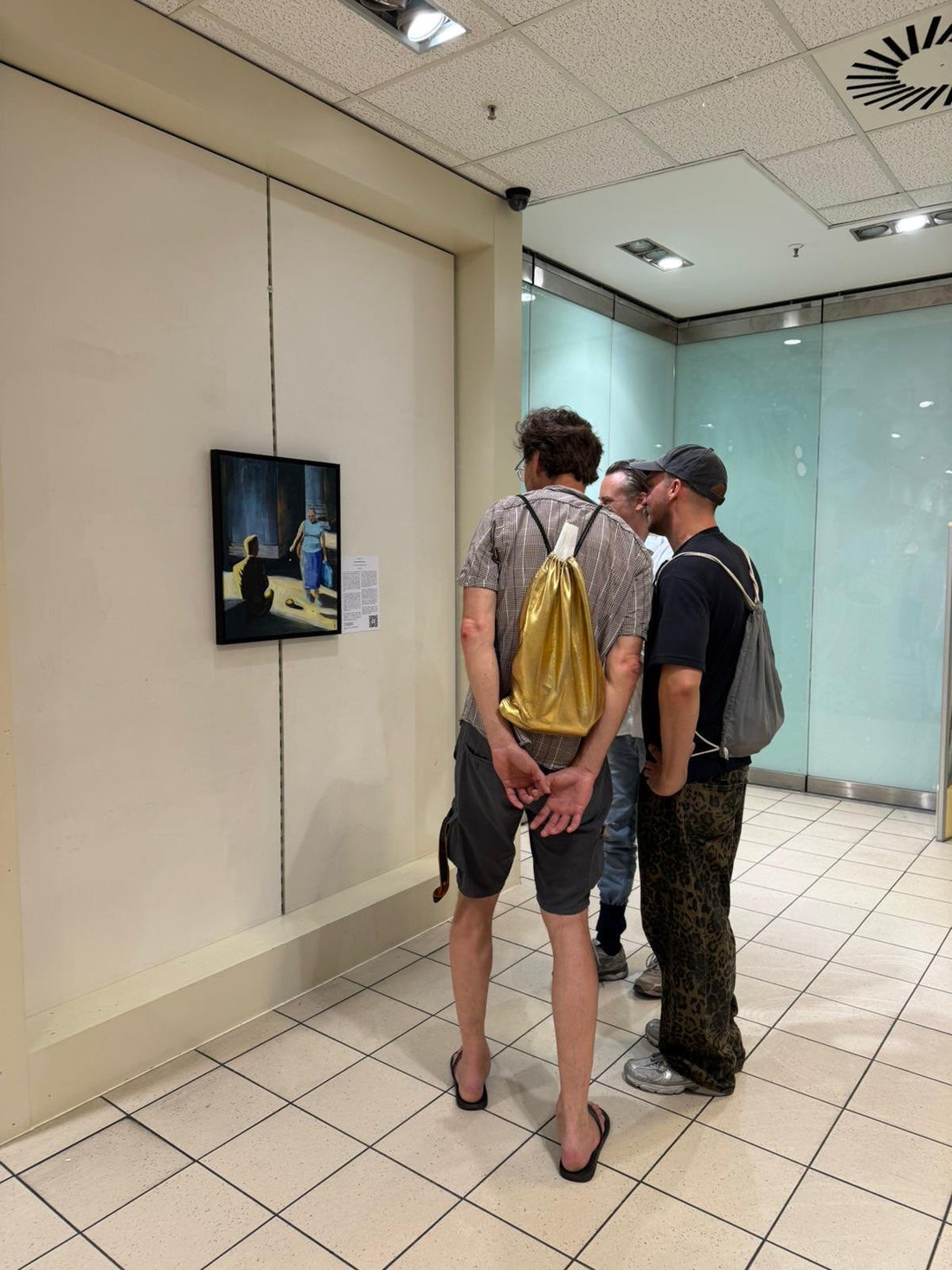 48h Neukölln 2025: “What the Fact” – Between Illusion and Reality with My Painting “Milieutausch” at Neukölln Arcaden